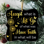 Dandelion Butterflies Have Faith Christian Ornament Gift Christmas Ornament Car Hanging