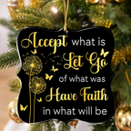 Dandelion Butterflies Have Faith Christian Ornament Gift Christmas Ornament Car Hanging