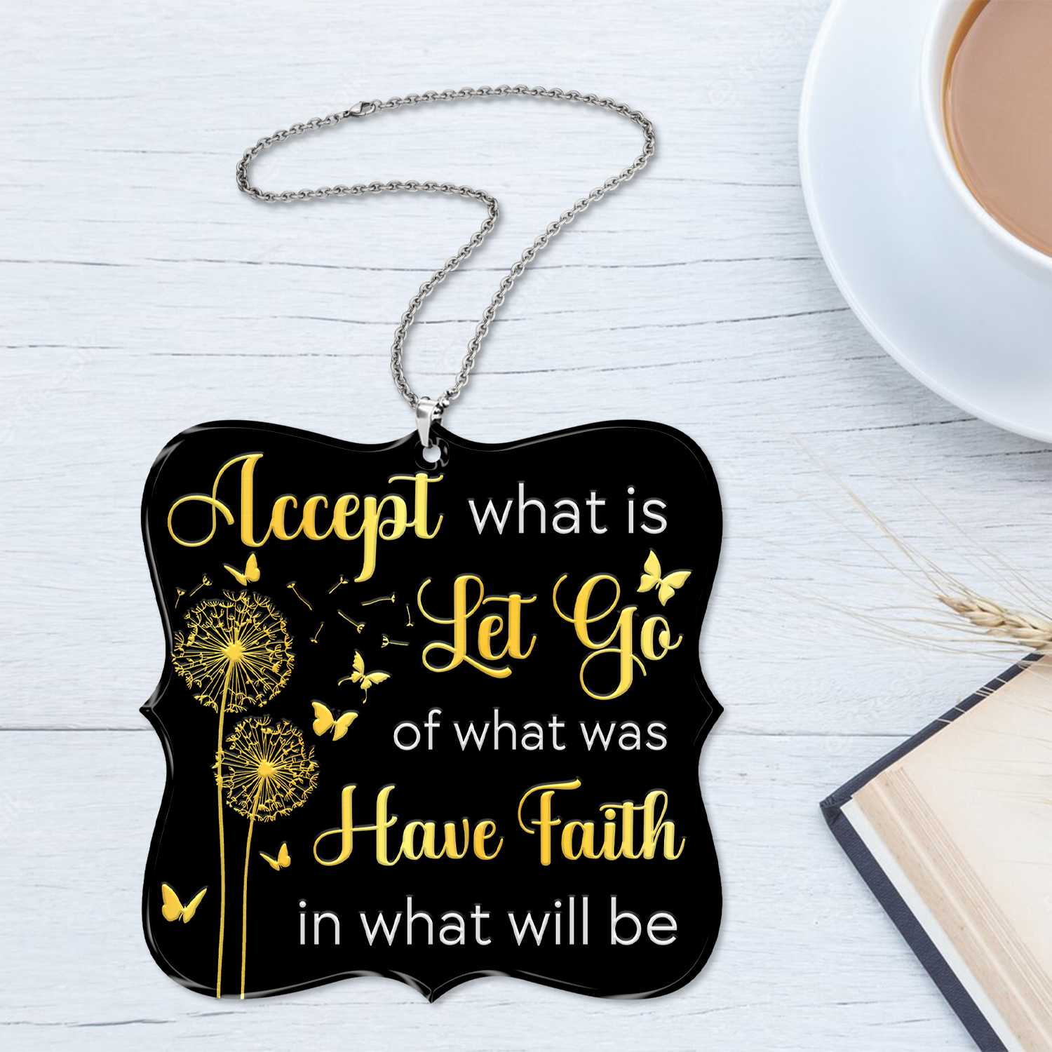 Dandelion Butterflies Have Faith Christian Ornament Gift Christmas Ornament Car Hanging