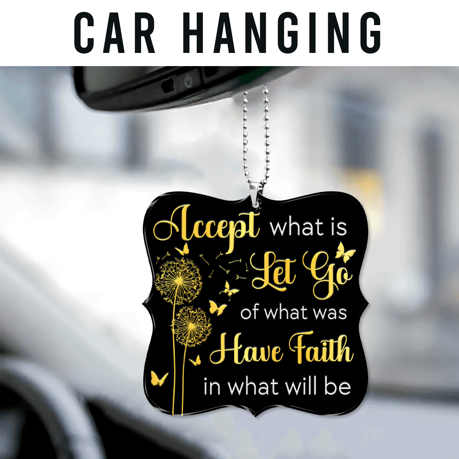 Dandelion Butterflies Have Faith Christian Ornament Gift Christmas Ornament Car Hanging