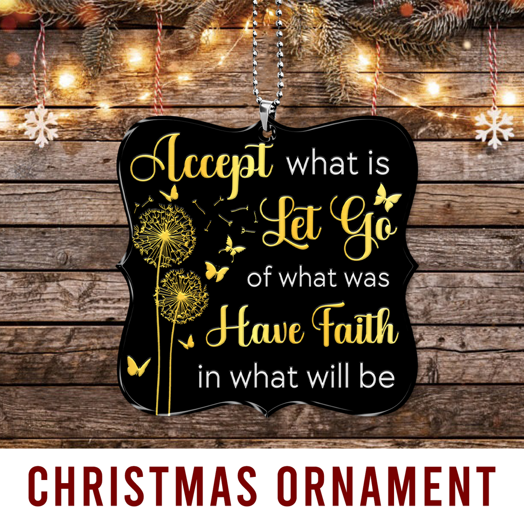 Dandelion Butterflies Have Faith Christian Ornament Gift Christmas Ornament Car Hanging