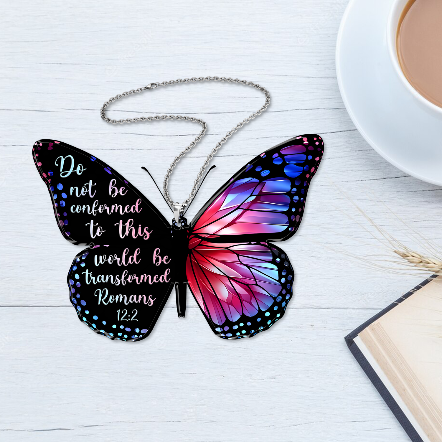 Monarch Butterfly Do Not Be Conformed Christian Ornament Gift Bible Verse Christmas Ornament Car Hanging