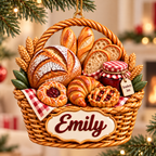 3D Raised Personalized Name Ornament - Sourdough Baker Ornament - Gift for Baking Lovers