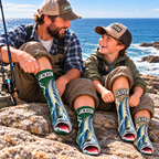 Personalized Wahoo Ocean Fishing Middle Tube Socks for Men & Women - Gift for Fishing Lovers