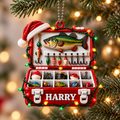 3D Raised Personalized Fishing Tackle Box Xmas Ornament - Gift for Fishing Lovers