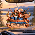 3D Raised Personalized Names Ornament - Fishing Buddies Ornament – Gift for Couples