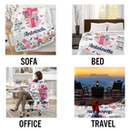 Pink Floral Faith You Are Blanket Custom Gifts for Women or Men - Inspirational Blanket, Thinking of You Gifts for Friend Sister Coworker, Personalized Blanket Gifts for Her Him