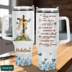 Flower Cross Chains Are Gone Tumbler 40 Oz Custom Gift - Personalized Stainless Steel Tumbler