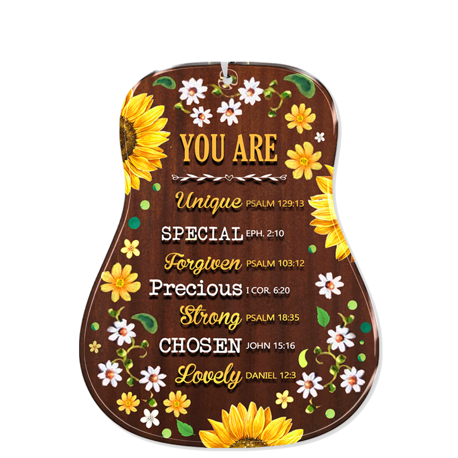 Colorful Flowers By Glory Guitar Ornament