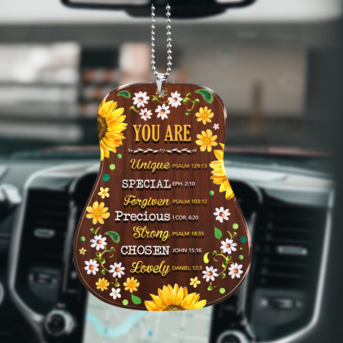 Colorful Flower Guitar You Are 2023 Christmas Ornaments