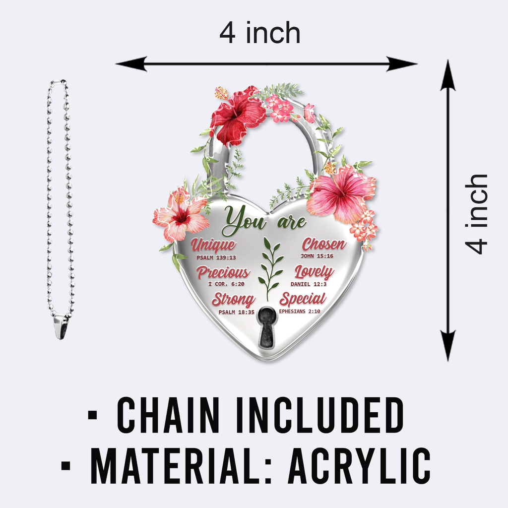 Flower Hibiscus Lock You Are 2023 Christmas Ornaments