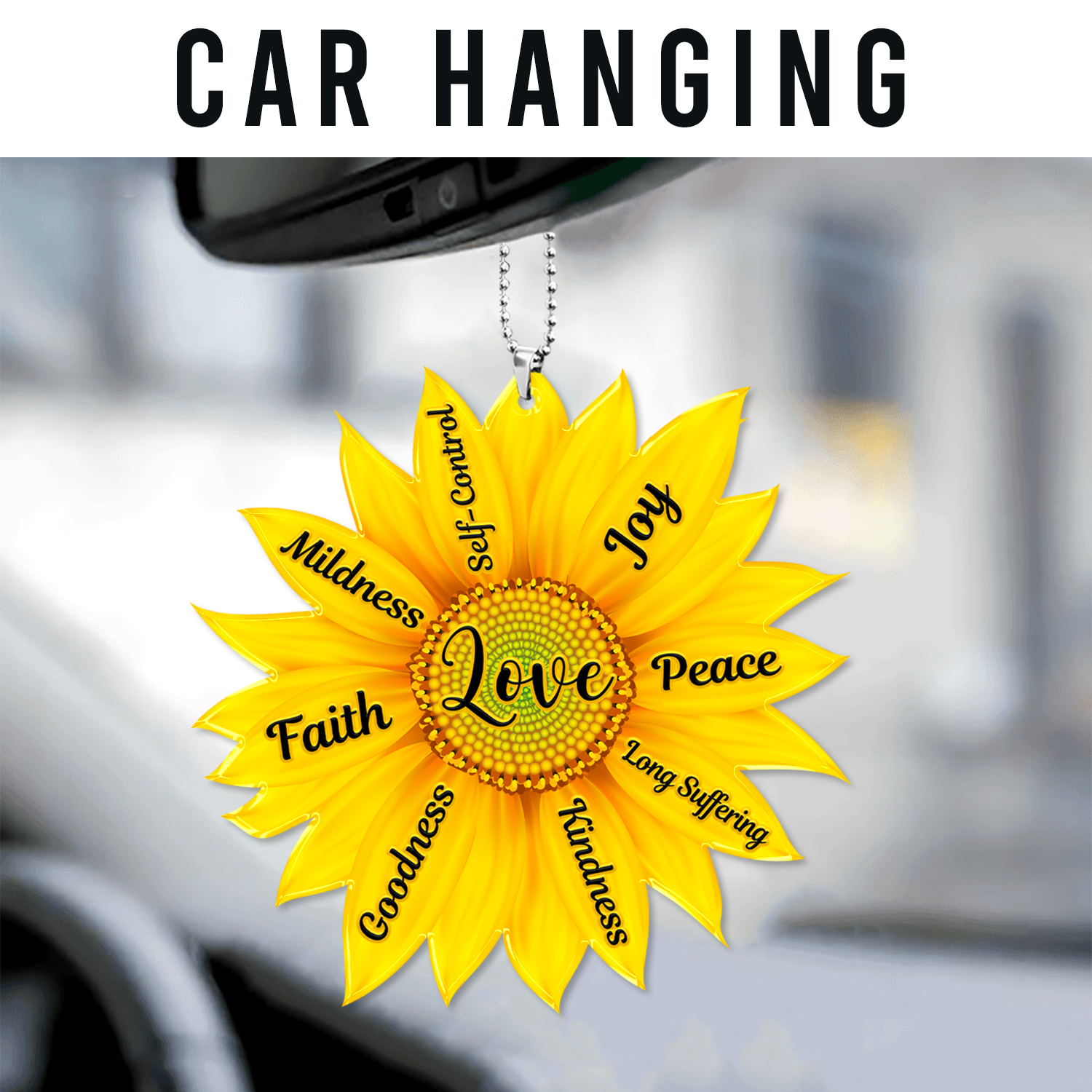 Sunflower Fruit Of The Spirit Christian Ornament Gift Christmas Ornament Car Hanging