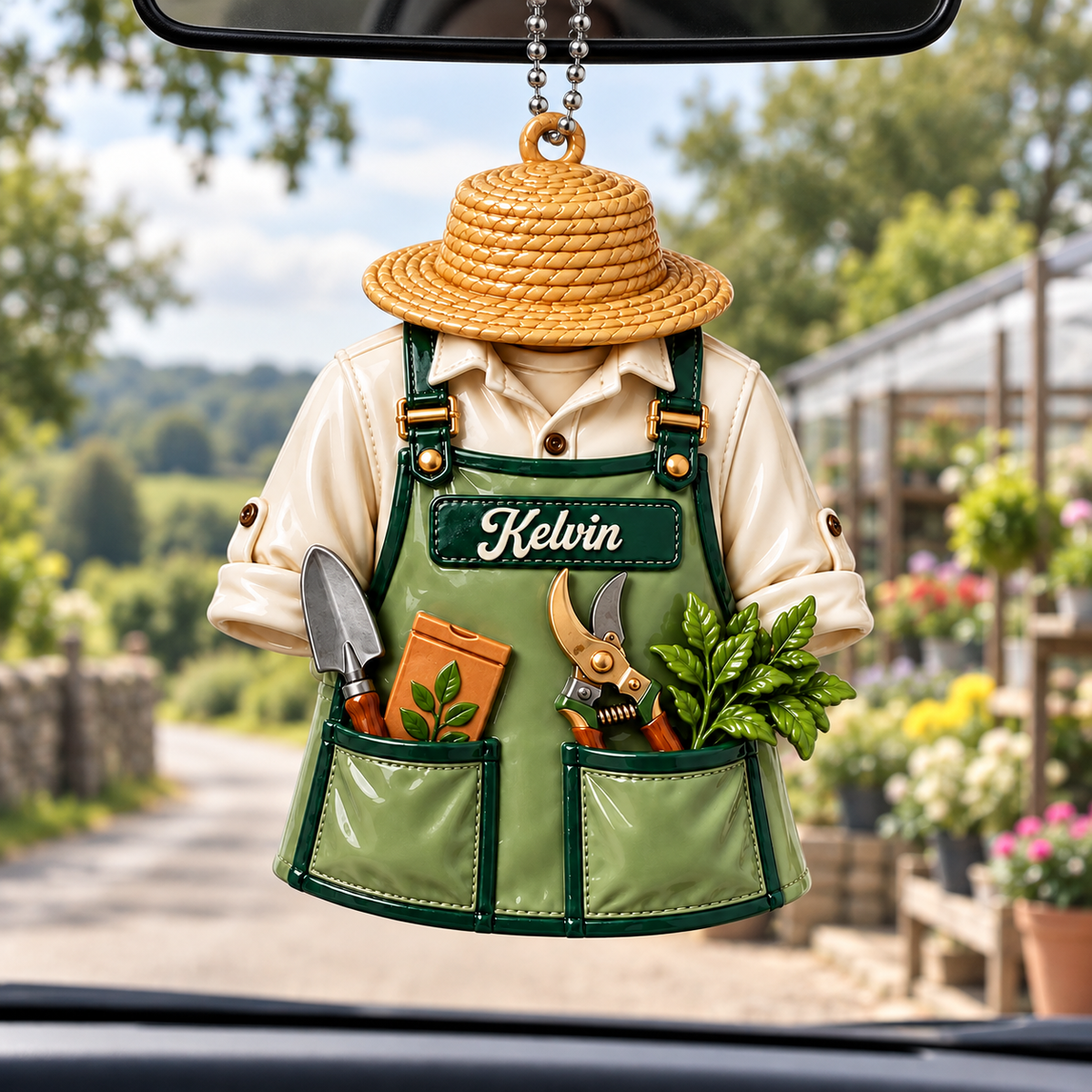 3D Raised Personalized Name Gardener Ornament - Gift for Gardening and Plant Lovers