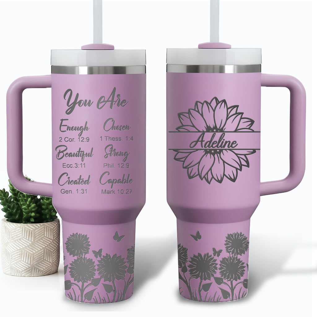 Custom You Are 40oz Personalized Tumbler Travel Cup - Birthday, Christmas Gifts for Women - Inspiration Gifts