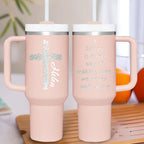 A Sister Is God's Way 40oz Personalized Tumbler Travel Cup - Birthday, Christmas Gifts for Women - Inspiration Gifts