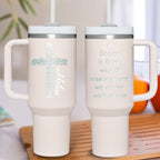 A Sister Is God's Way 40oz Personalized Tumbler Travel Cup - Birthday, Christmas Gifts for Women - Inspiration Gifts