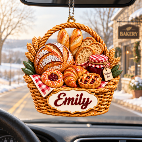 3D Raised Personalized Name Ornament - Sourdough Baker Ornament - Gift for Baking Lovers