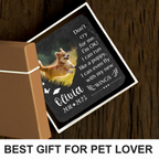 Heart Brush Pet Photo Don't Cry For Me Custom Dog Memorial Stone, Pet Memorial Gifts - Personalized Custom Memorial Tombstone