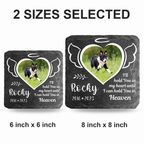 Heart Wings Pet Photo I'll Hold You In My Heart Custom Dog Memorial Stone, Pet Memorial Gifts - Personalized Custom Memorial Tombstone