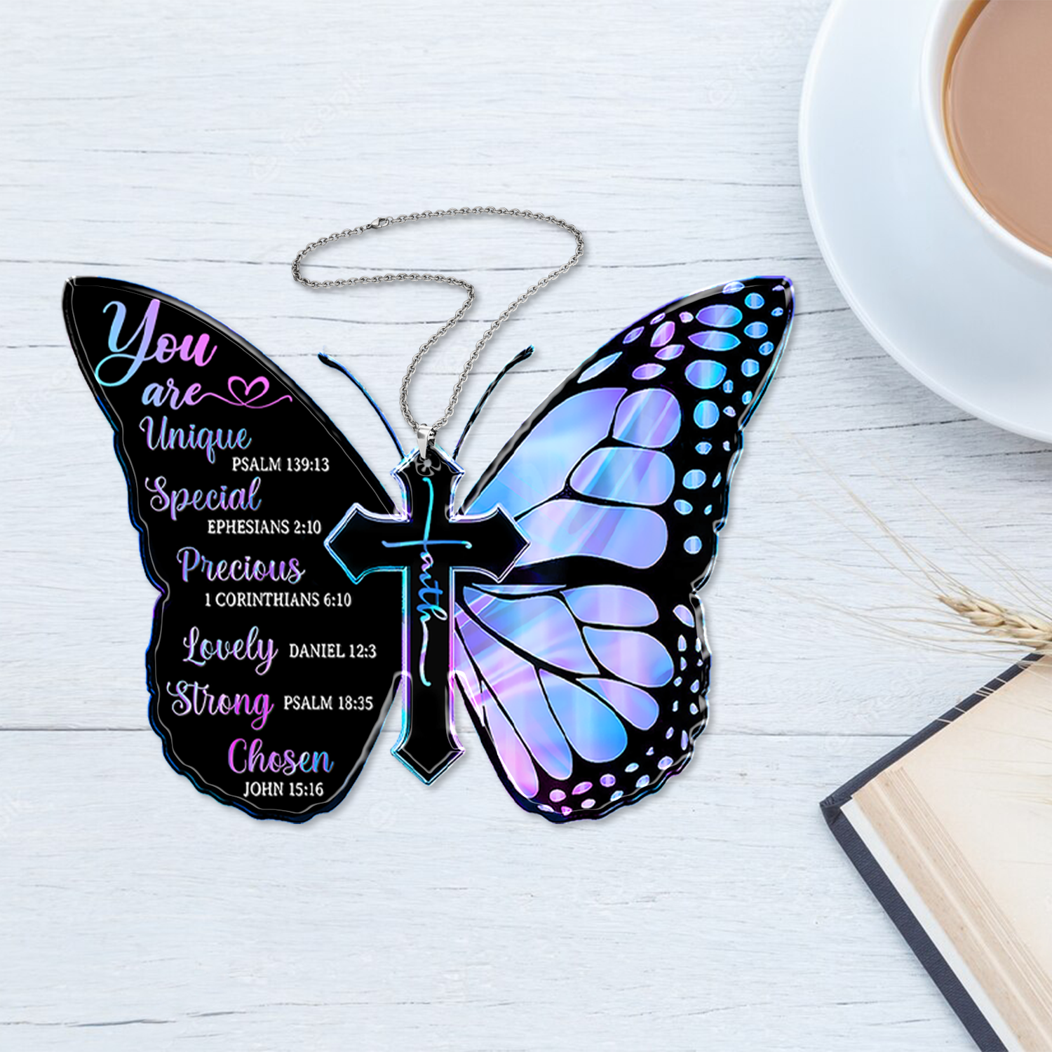 Hologram Black Butterfly You Are 2023 Christmas Ornaments