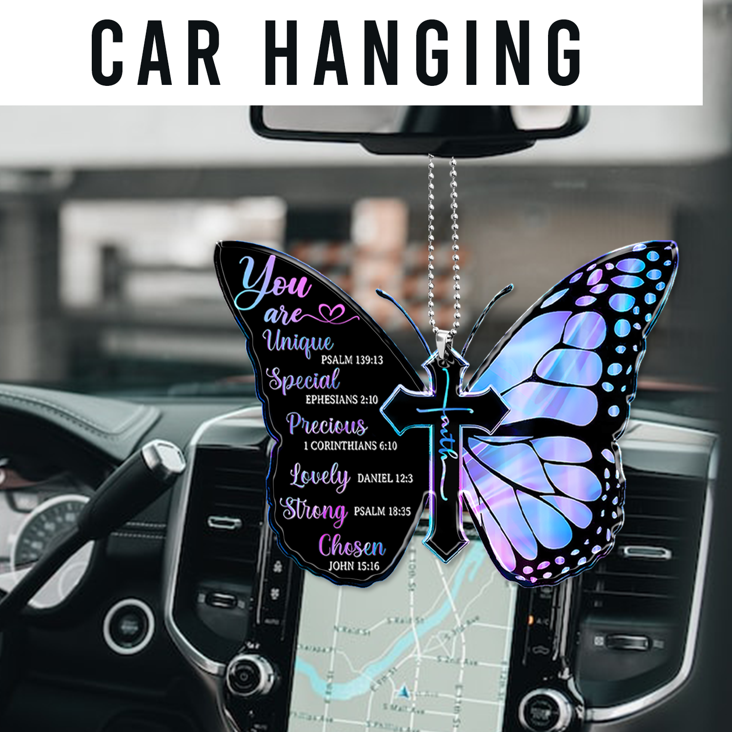 Hologram Black Butterfly You Are 2023 Christmas Ornaments