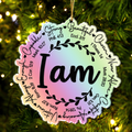 I am Inspiration Christian Ornament Gift Bible Verse Christmas Ornament Car Hanging