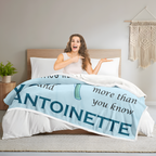 Blue You Are Sherpa Blanket Custom Gifts for Women or Men - Inspirational Blanket, Thinking of You Gifts for Friend Sister Coworker, Personalized Blanket Gifts for Her Him