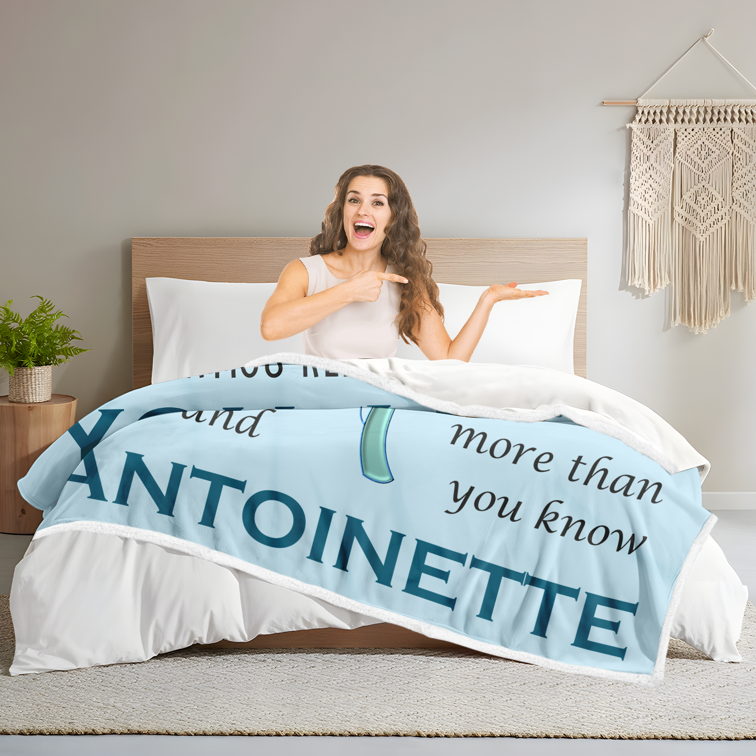 Blue You Are Sherpa Blanket Custom Gifts for Women or Men - Inspirational Blanket, Thinking of You Gifts for Friend Sister Coworker, Personalized Blanket Gifts for Her Him