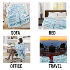 Blue You Are Sherpa Blanket Custom Gifts for Women or Men - Inspirational Blanket, Thinking of You Gifts for Friend Sister Coworker, Personalized Blanket Gifts for Her Him