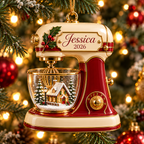 3D Raised Personalized Stand Mixer Christmas Ornament