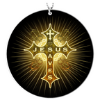 Glory Cross Jesus Saves Christian Ornament Gift Christmas Ornament Car Hanging