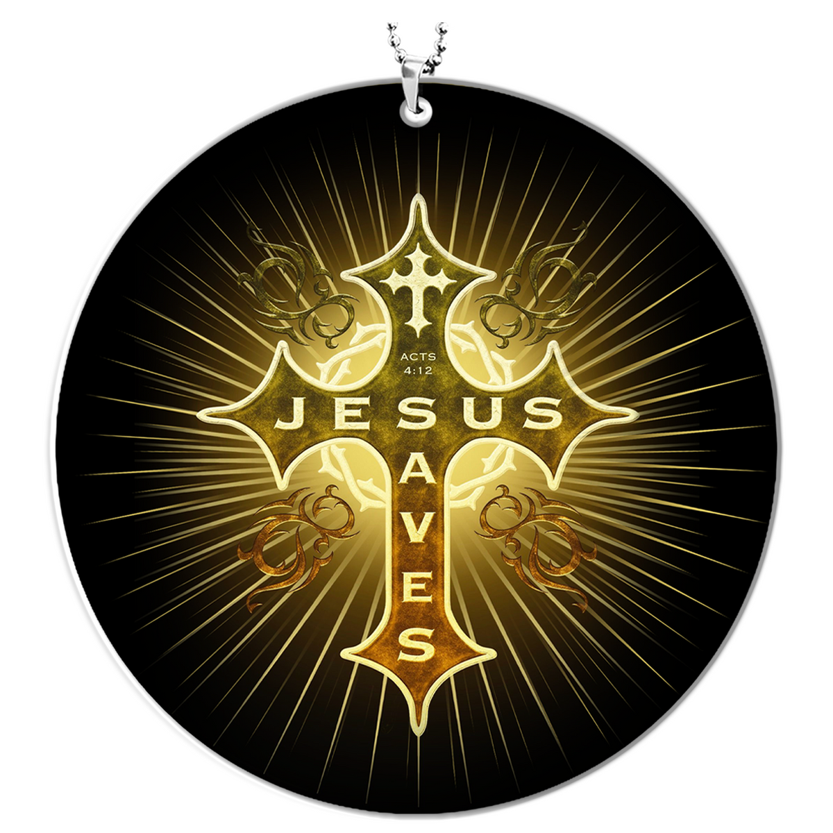 Glory Cross Jesus Saves Christian Ornament Gift Christmas Ornament Car Hanging