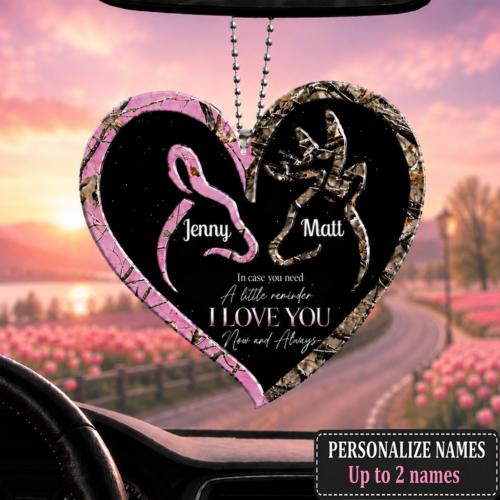 Personalized Deer Heart Doe Buck In Case You Need A Little Reminder Ornament, Custom for Gift For Couples, Husband, Wife, Anniversary Gifts