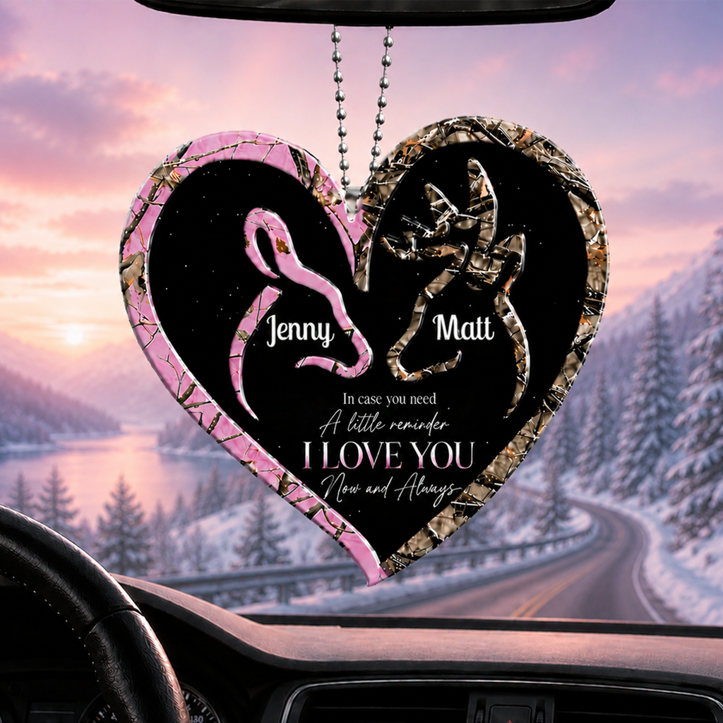 Personalized Deer Heart Doe Buck In Case You Need A Little Reminder Ornament, Custom for Gift For Couples, Husband, Wife, Anniversary Gifts