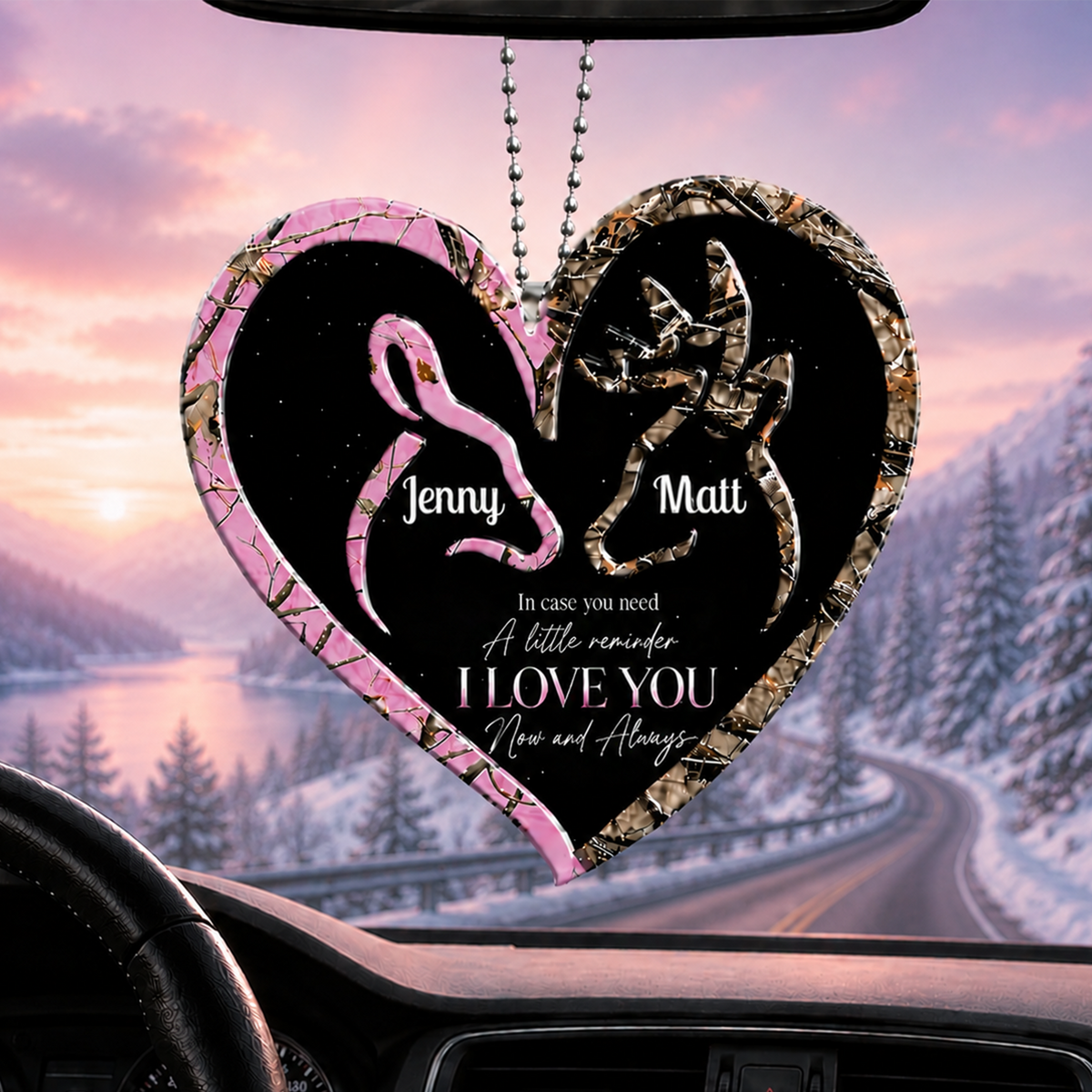 Personalized Deer Heart Doe Buck In Case You Need A Little Reminder Ornament, Custom for Gift For Couples, Husband, Wife, Anniversary Gifts