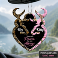 Personalized Name Buck And Doe You Will Forever Be My Always Heart Ornament - Ideal Gifts for Couples, for Husband & Wife
