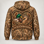 Love You To The Marsh And Back Duck Hunting Hoodie – Mallard Couple Camo 3D Shirt, Gift For Husband