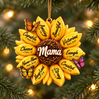 3D Raised Sunflower Bible Verse Ornament - Inspirational Gift for Mom, Grandma, women