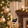 3D Raised God Says You Are Bass Guitar Ornament, Christian Faith Gift for Music Lovers