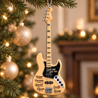 3D Raised God Says You Are Bass Guitar Ornament, Christian Faith Gift for Music Lovers