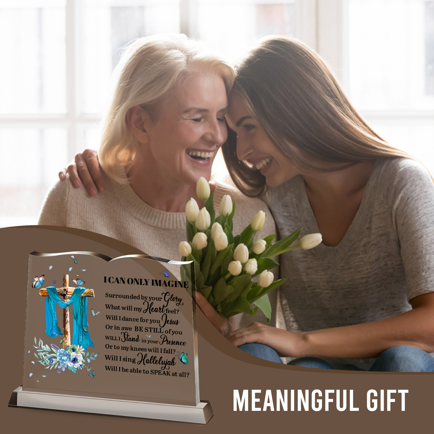 Miracle Worker Book Shaped Acrylic Plaque Christian Gifts Bible Verses Religious Gifts