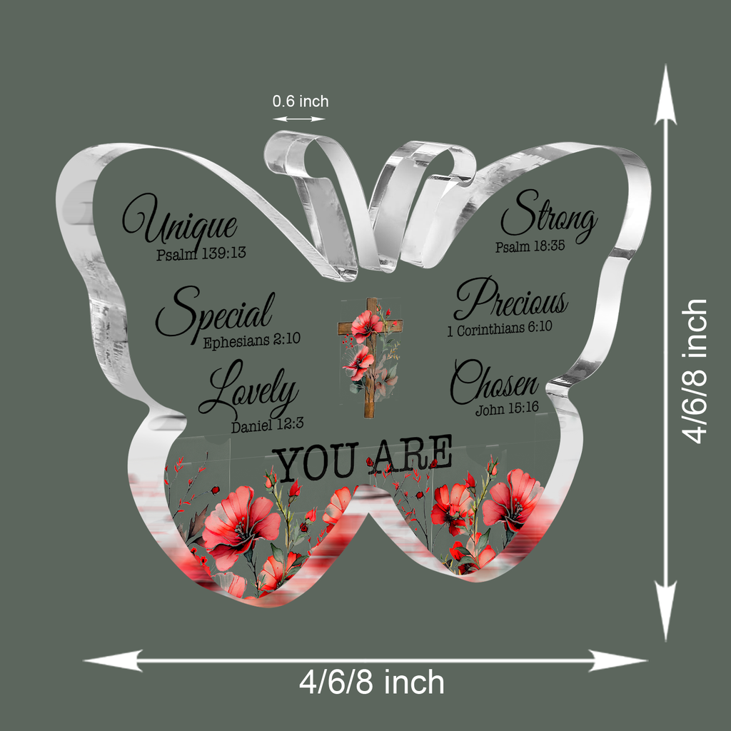 You Are Butterfly Acrylic Plaque Christian Gifts