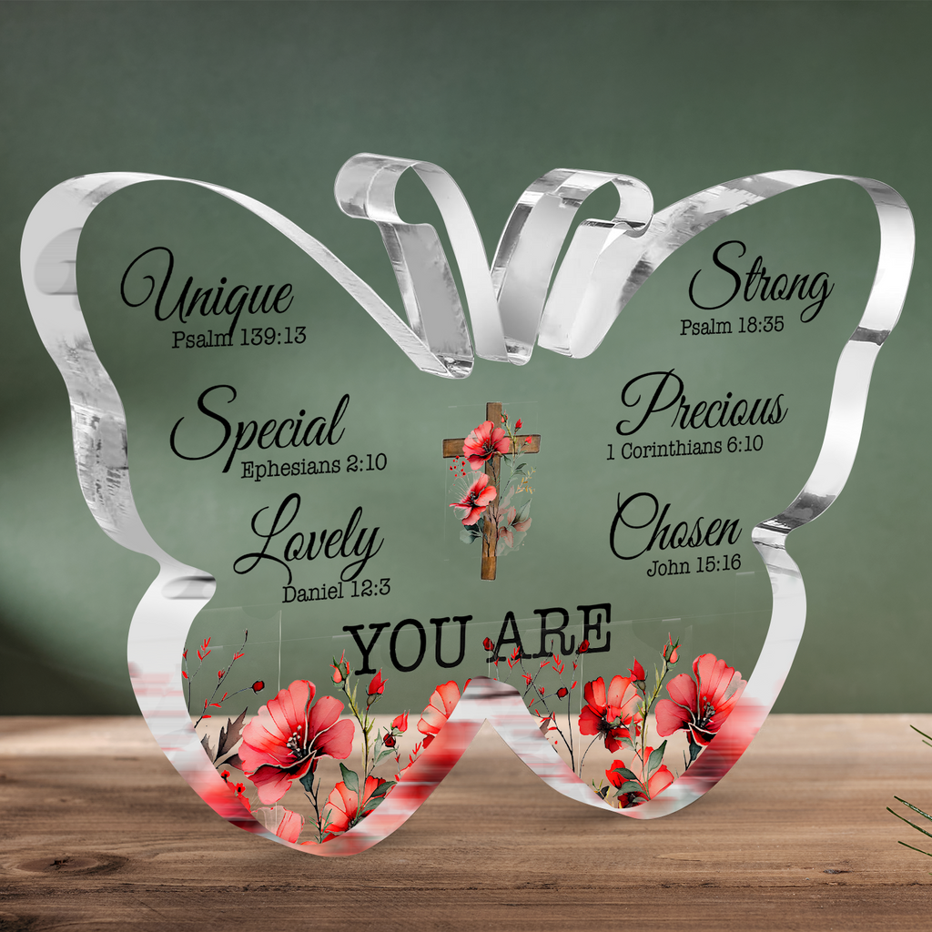 You Are Butterfly Acrylic Plaque Christian Gifts