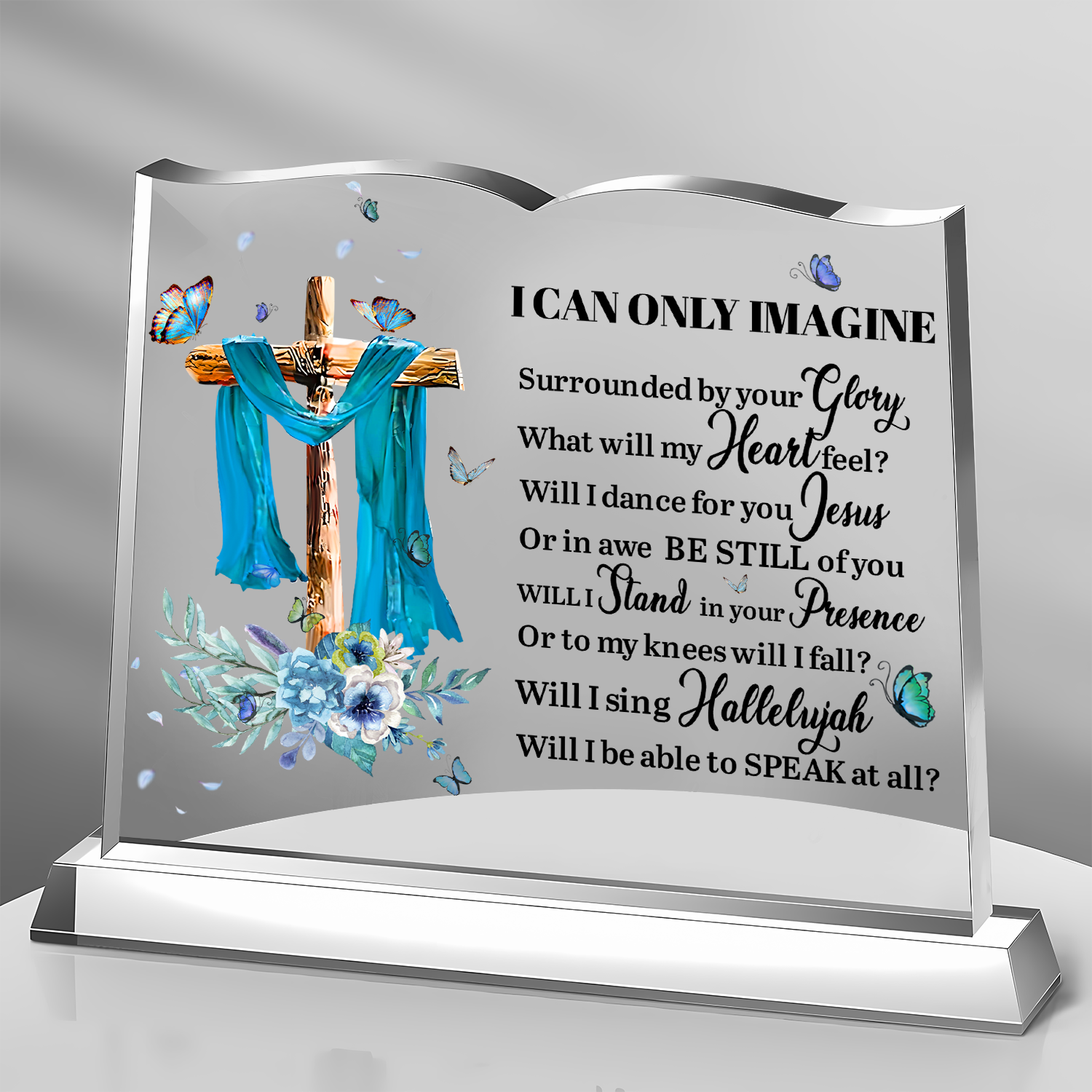 Miracle Worker Book Shaped Acrylic Plaque Christian Gifts Bible Verses Religious Gifts