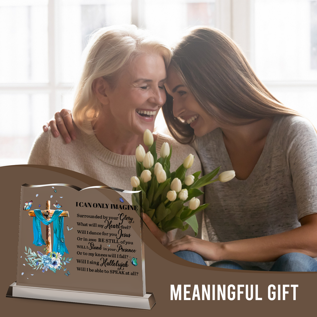 Surrounded By Your Glory Book Shaped Acrylic Plaque Christian Gifts Bible Verses Religious Gifts