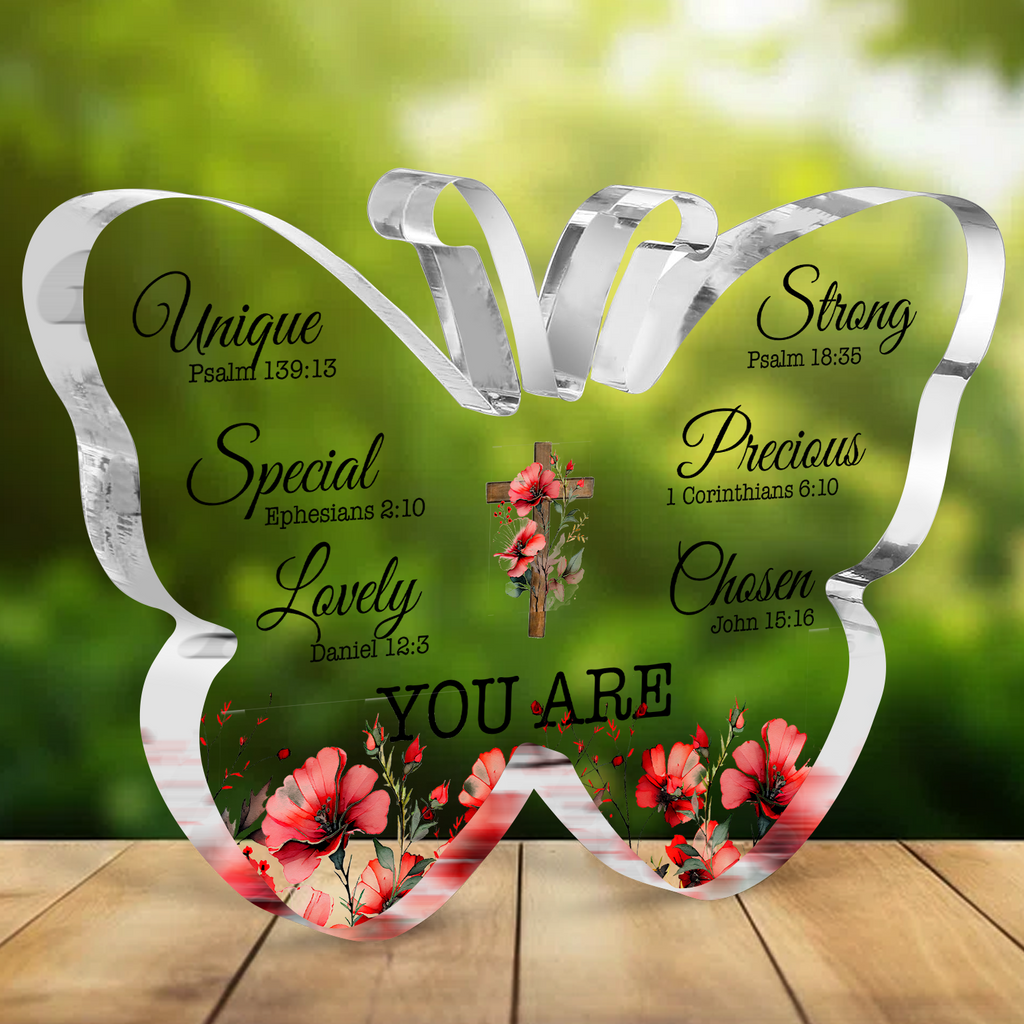 You Are Butterfly Acrylic Plaque Christian Gifts