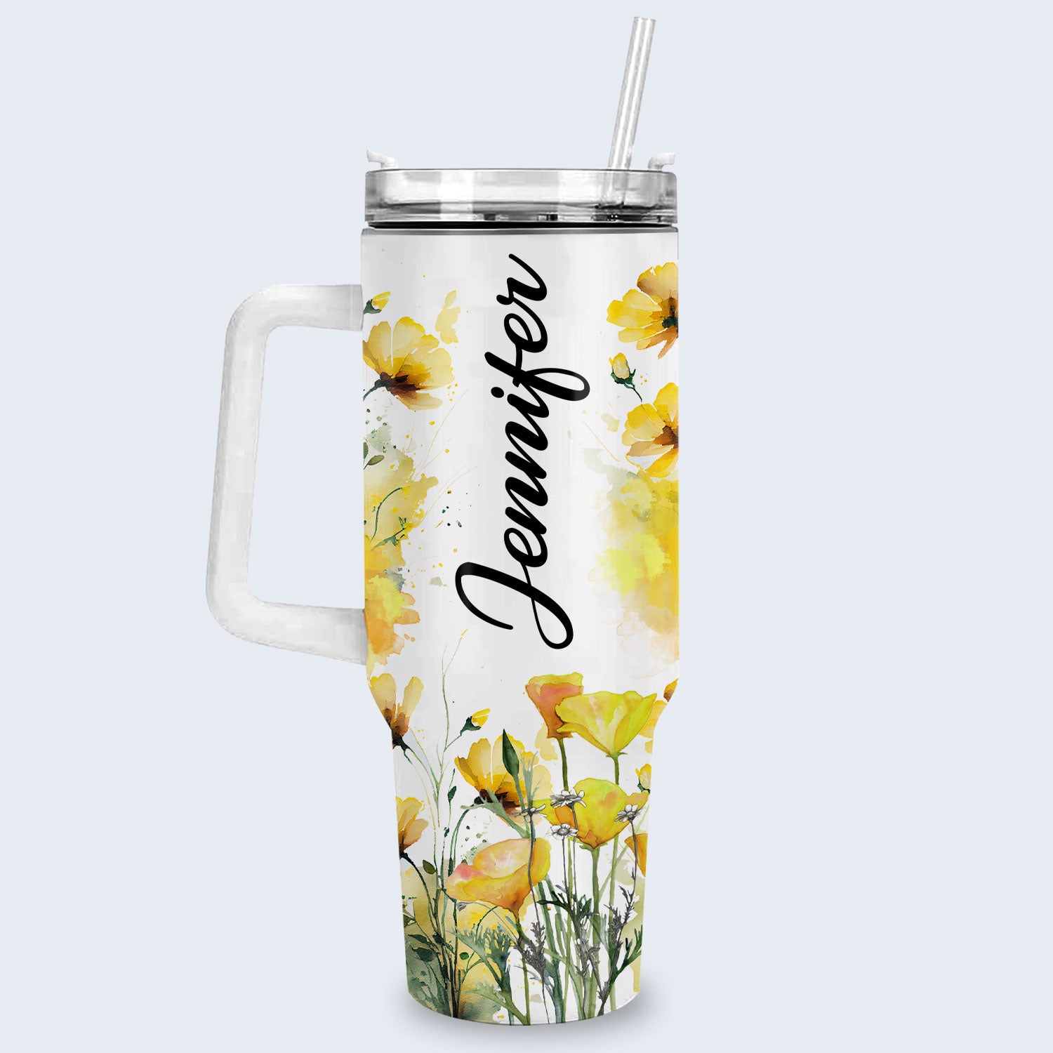 Lily flower Chaos coordinator - 40 Oz Tumbler With Handle - Personalized Stainless Steel Tumbler
