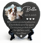 Dog Photo When Tomorrow Starts Without Me Custom Dog Memorial Stone, Pet Memorial Gifts - Personalized Pet Memorial Tombstone