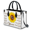 Sunflower Identity In Christ You Are - Personalized Custom Leather Bag