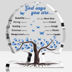 Blue Heart Tree You Are Acrylic Plaque Christian Gifts